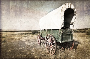 Wagon on the trail.