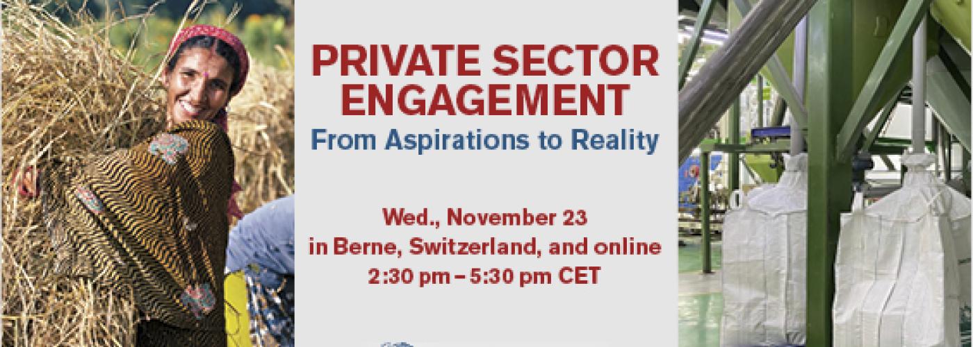 Helvetas Symposium: Private Sector Engagement – from Aspirations to Reality