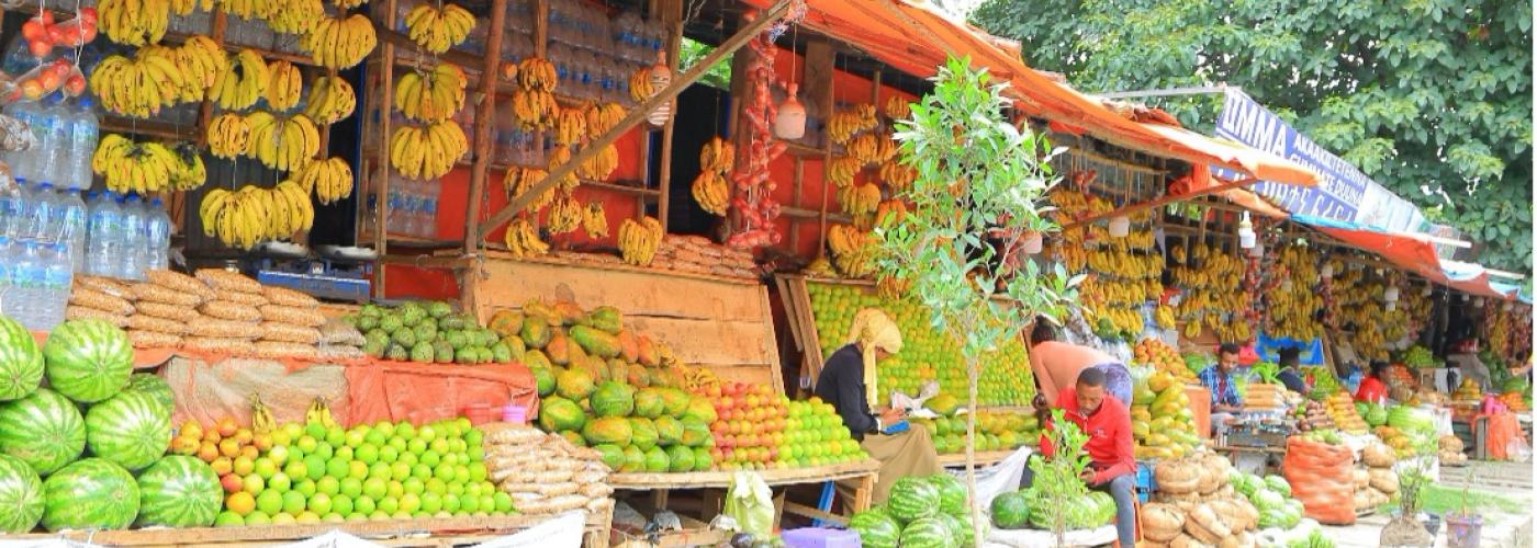 Fruit and vegetable market in Hawassa, Ethiopia. Photo credit: Aschalew Wondie
