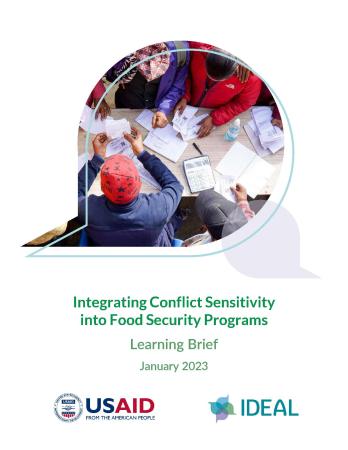 Cover page for Integrating Conflict Sensitivity into Food Security Programs