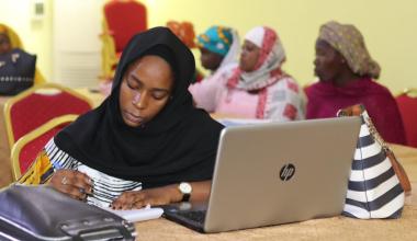  Photo credit: Equal Access International, Caption: An EAI #Tech4Families participant learns how to safely access educational and economic opportunities online.  