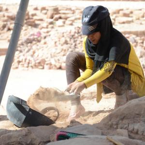 Bedouin woman working for the TWLCRM initiative in Petra, Jordan.