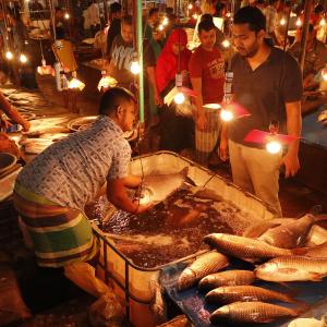 Nighttime Fish market