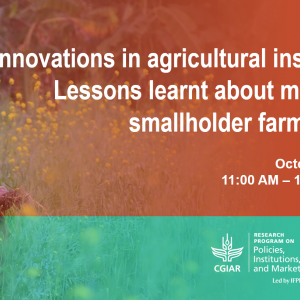 Image displaying a woman farmer in the field. Webinar -Innovations in agricultural insurance: Lessons learnt about managing smallholder farmer risks-