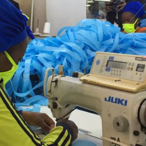 The Kenya Investment Mechanism supported Shona EPZ to redesign their business to produce personal protective equipment (PPE) during the COVID-19 pandemic. Photo credit: USAID
