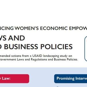 Advancing Women’s Economic Empowerment: Government Laws and Regulations and Business
